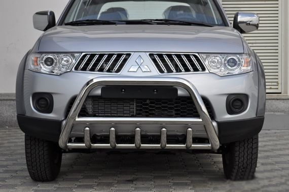Передняя защита WT003 (нерж.) для Mitsubishi Pajero Sport 2008-2015 гг