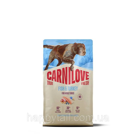 Сухий корм для собак Carnilove True Fresh Fish & Turkey 4 кг (риба та індичка для дорослих собак беззерновий)