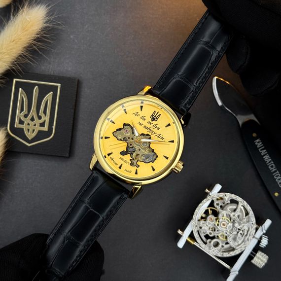 Класичний чоловічий годинник Awarder 022-3D Не Забуду Дім Gold-Gold | Зображення 5
