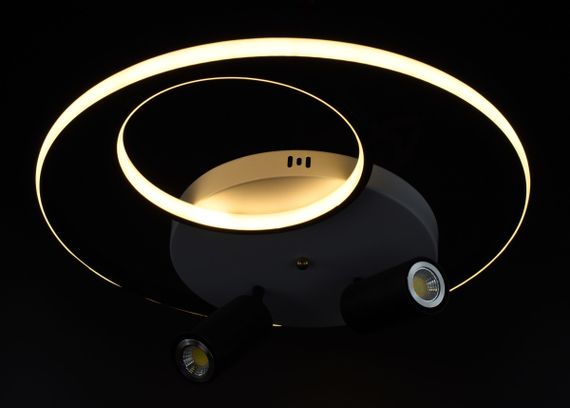 Люстра світлодіодна стельова LED світильник для квартири на стелю лед 26536 Чорний 15х50х50 см. | Зображення 1