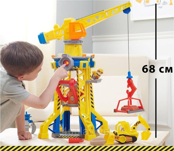 Игровой набор Крепыш и команда Подъемный кран-башня Бухты строителей Rubble & Crew Bark Yard Crane Tower | Зображення 2