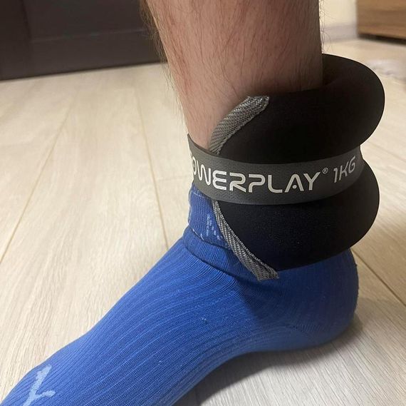 Обважнювачі-манжети для ніг та рук Паверплей PP-4349 Ankle/Wrist Weights (2шт.*2 kg) (пара) Чорні | Зображення 9