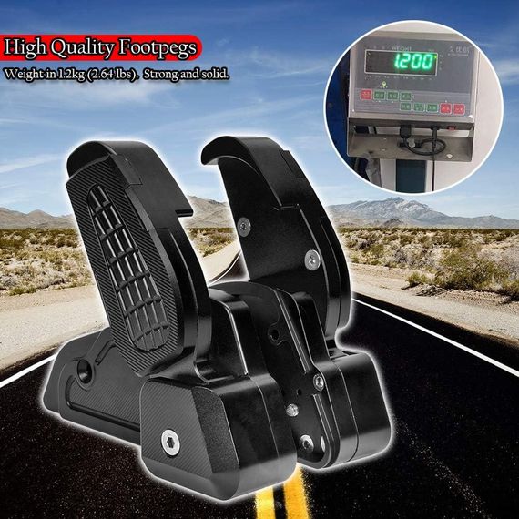 Мотоциклетні пасажирські підніжки — складні подовжувачі для ніг, універсальні задні підставки | Зображення 6