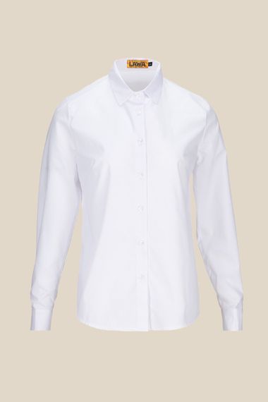 Сорочка однотонна жіноча LAWA WBC02323 M Білий shop (2000990256782) | Зображення 5