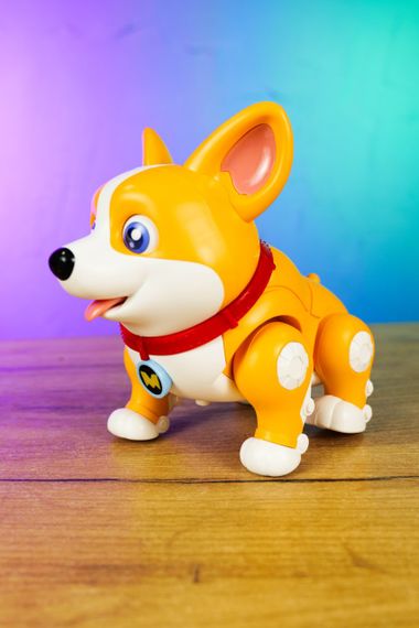 Інтерактивний песик "Коржик" 61327 WToys, на укр. мовою, підсвічування, пісні, ходить, в коробці (6945717416314) | Зображення 1