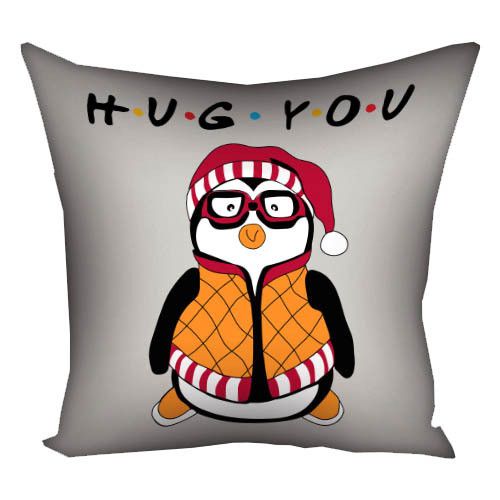 Подушка габардинова з принтом Hug you 40x40 см (4P_DR008)