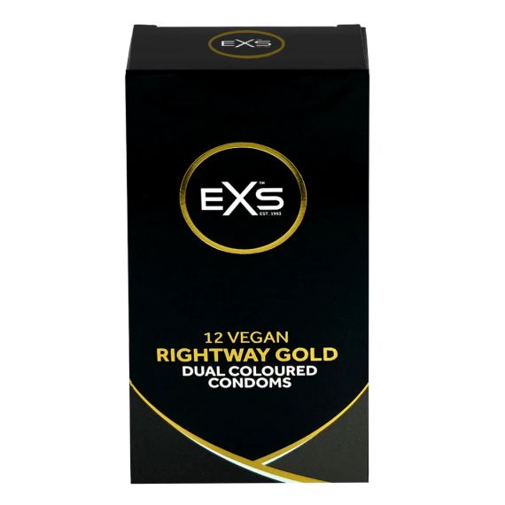 Презервативи - EXS Rightway Gold Condoms, 12 шт. sexstyle