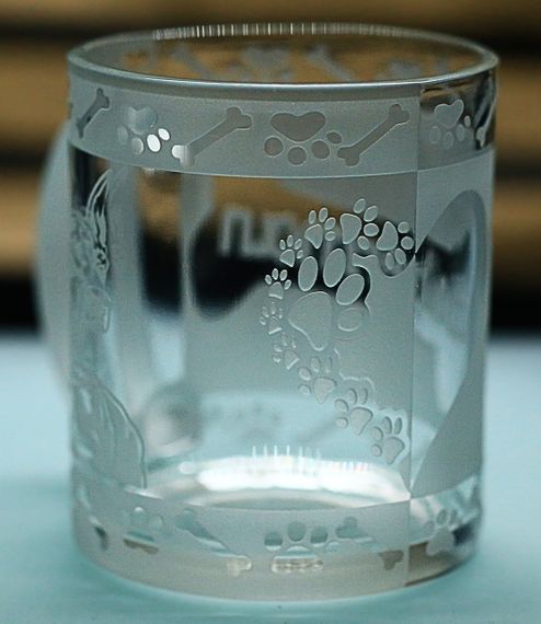 Скляна чашка кружка 320 мл  з гравіюванням Доберман подарунок для власника собаки або поціновувача породи | Зображення 3