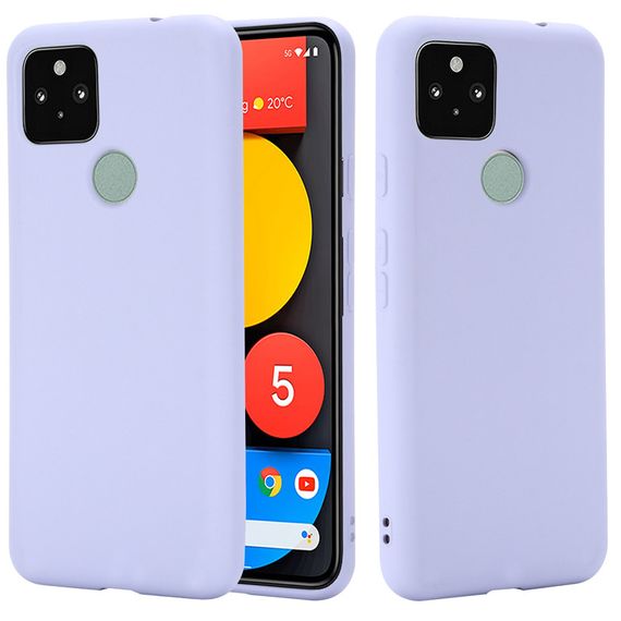 Силіконовий чохол для Google Pixel 4A 5G лаванда з мікрофіброю Soft touch | Зображення 1