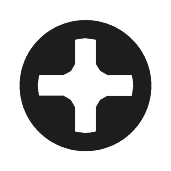 Викрутка  ZEBRA®  хрестова, круглий стрижень, PH1X80 | Зображення 1