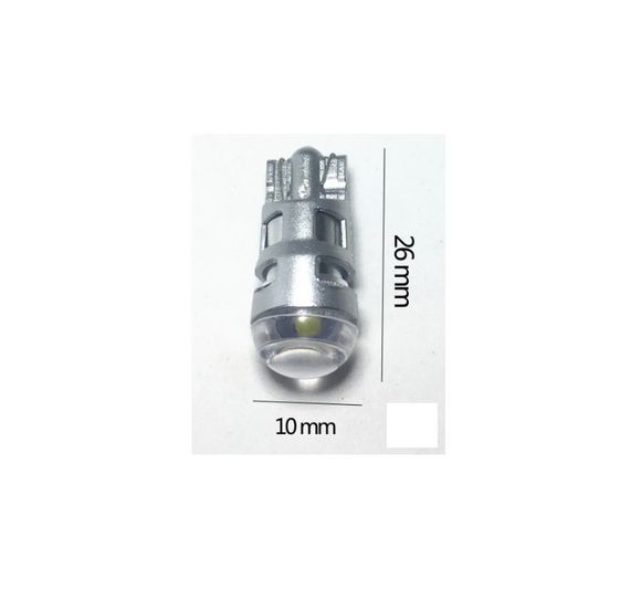 Світлодіодна лампа AllLight T10 1 діод 5050 ЛІНЗА W2,1x9,5d 12V WHITE (сіра основа) | Зображення 1