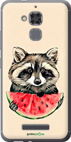 Чохол на Asus Zenfone 3 Max ZC520TL Єнотик з кавуном "4605u-442-2448"