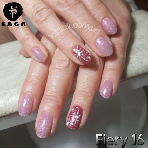 Світловідбиваючий гель-лак SAGA 16 Fiery 9мл | Зображення 6