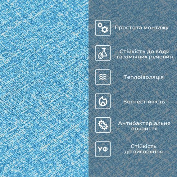 Самоклеючі шпалери світло-синьо білі 2800*500*2,5мм YM-03 BLUE WHITE SW-00001326 | Зображення 4