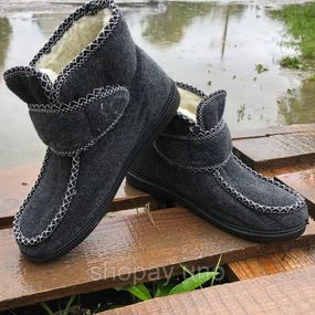 Женские ботинки из нейлона, Бурки войлочные женские, валенки бурки Галоши на меху VP-42