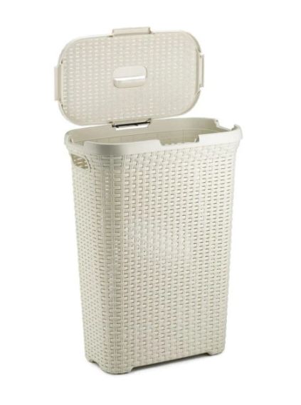 Корзина для белья пластиковая Curver Natural Style 40 л 00709 кремовая, прочная и удобная | Зображення 5