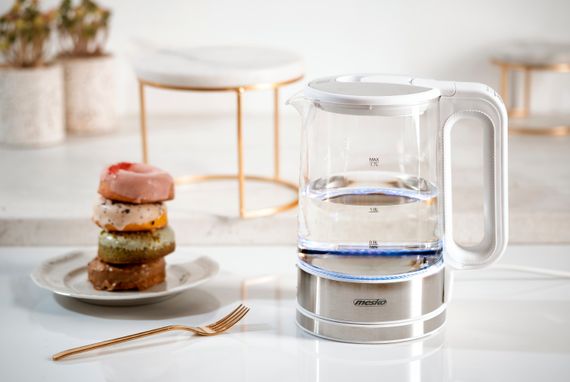 Електрочайник Mesko MS 1301 white 1850-2200Вт/ 1.7л/ скло/ встановлення температури | Зображення 8