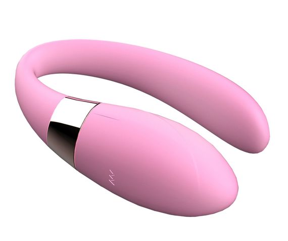 Вибромассажер для пар с пультом ДУ - Boss Series V-Vibe Pink USB 7 Function, BS6200001 sexstyle | Зображення 9