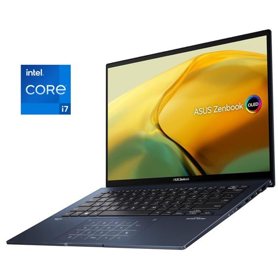 Ультрабук Asus ZenBook UX3402ZA / 14" (2880x1800) OLED Touch / Intel Core i7-1260P (12 (16) ядер по 2.1 -4.7 GHz) / 16 GB DDR5 / 1000 GB SSD / Intel Iris Xe Graphics / WebCam / Win 11 б/в