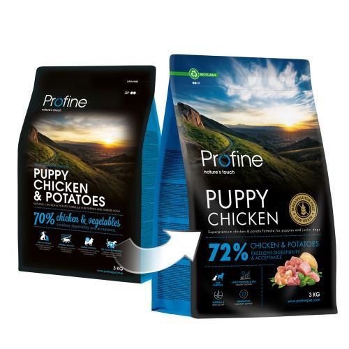 Корм сухой Profine Puppy Chicken and Potatoes для щенков и юниоров всех пород, с курицей и картофелем, 3 кг | Зображення 2