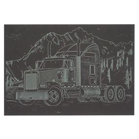 Гравюра А5 "Вантажівка" ГрА5з-5 економ варіант у пакеті 21 х 14,8 см