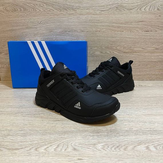 Шкіряні кросівки  Adidas ( чорні ) | Зображення 3