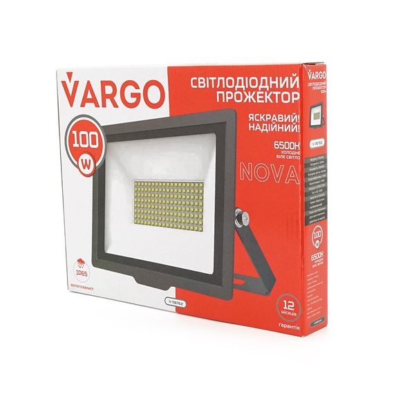 Прожектор VG-100, 100 W, IP65, 9000Lm, 6500 K, 215x240x30 mm | Зображення 2