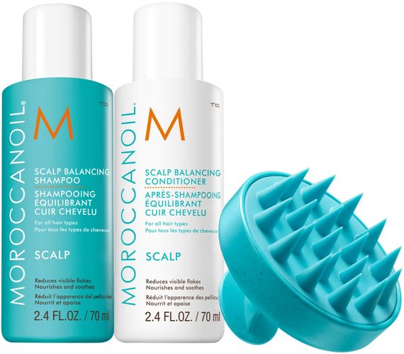 Набір для очищення шкіри голови Moroccanoil Scalp Discovery (shampoo, conditioner, brush) | Зображення 2
