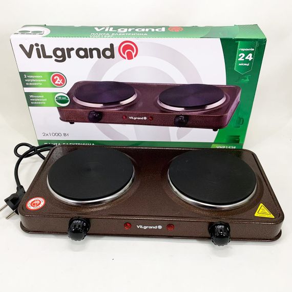 Настільна плита електрична ViLgrand VHP152F. Колір: коричневий | Зображення 6