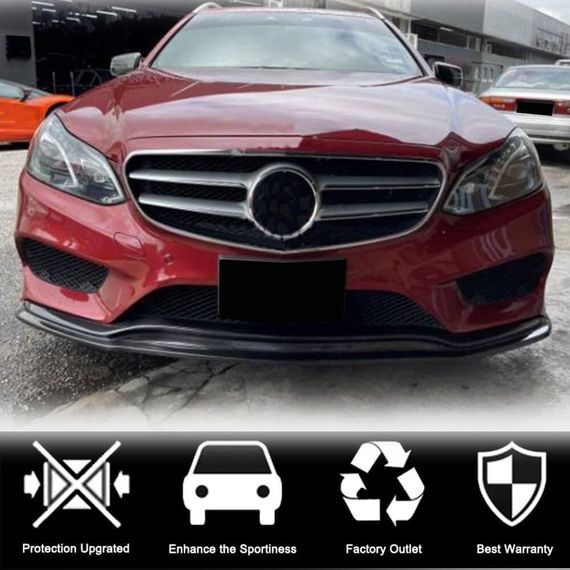 Передний Бампер Лип V1 для AMG-Line 2013-2016 Карбон для Mercedes E-сlass W212 | Зображення 1