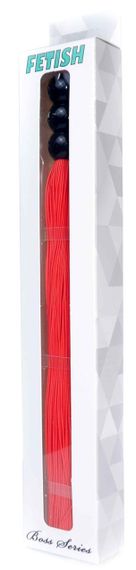 Силіконовий флогер ( довжина 26 см ) Fetish Boss Series - Silicone Whip Red 10", BS6100038 sexstyle | Зображення 5