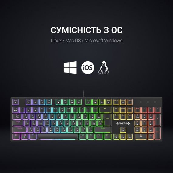 Клавіатура GamePro MK85R Red Switch RGB USB Black (MK85R) | Зображення 8