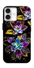 Чохол з картинкою Flowers on black для Apple iPhone 16 Plus