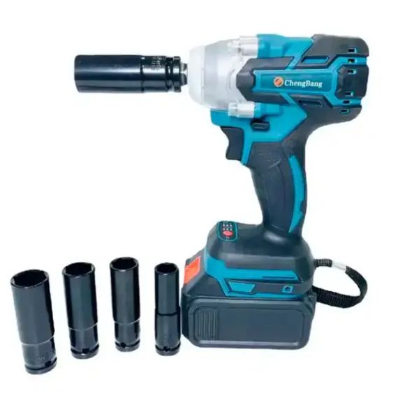 Акумуляторний безщітковий гайковерт на 2 акумулятори з набором інструментів 1135-4 | Зображення 2