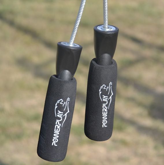 Скакалка швидкісна з підшипниками Паверплей 4209 Sport Jump Rope Чорна (3m.) | Зображення 5