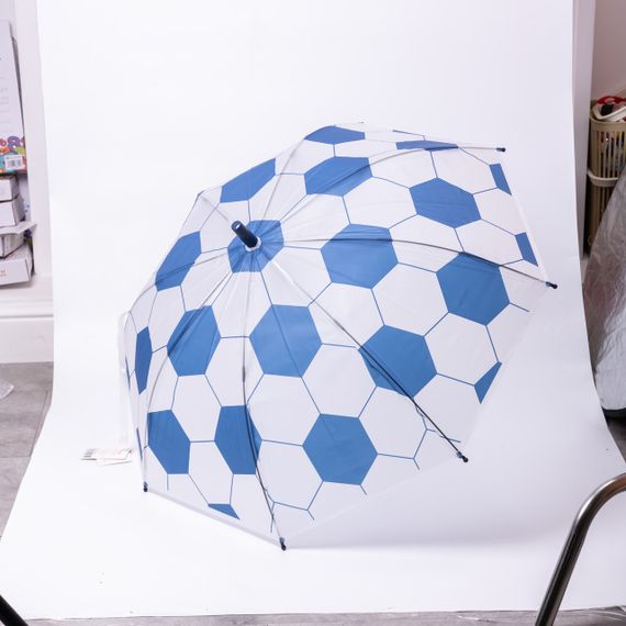 Класична дитяча парасолька-тростина напівавтомат з поліестеру 8 спиць діаметр 82 см Синя HP-23-9BL | Зображення 6