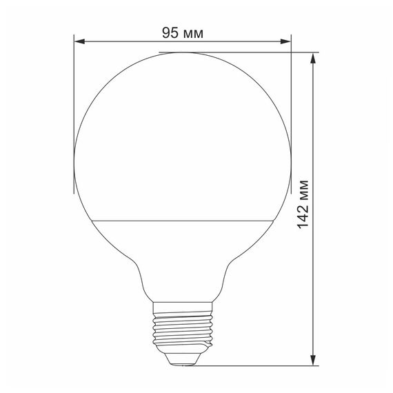 LED лампа VIDEX G95e 15W E27 4100K 220V | Зображення 4