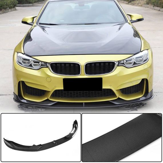 Накладка на передній бампер Lip V3 (для F82/F83, Карбон) для BMW 4 серія F-32 2012-2020 рр