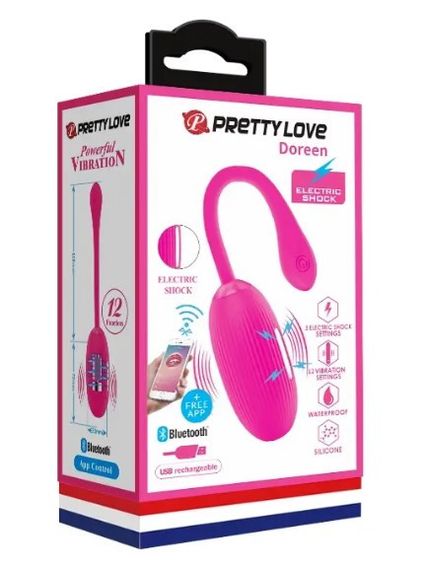 Віброяйце з електростимуляцією, кероване смартфоном Pretty Love — Doreen sexstyle