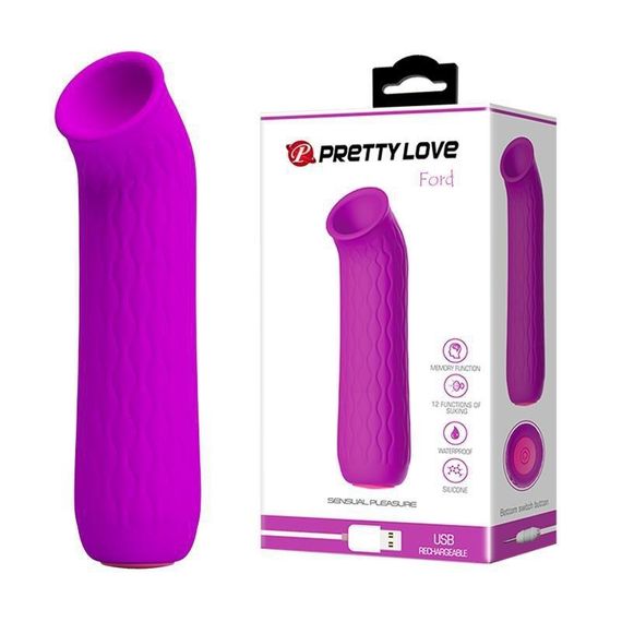 Вакуумний стимулятор PRETTY LOVE FORD фіолетовий, 11.6 х 2.7 см Sex Aura