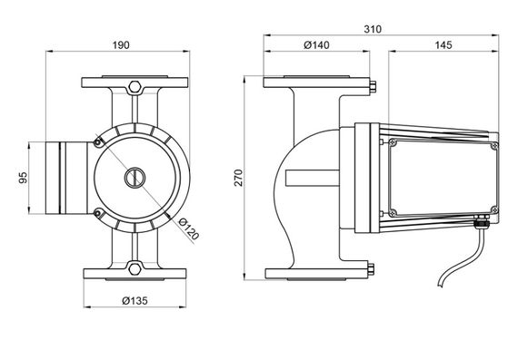 Циркуляційний насос Thermo Alliance LPA50-10-700 фланцевий LPA5010700 | Зображення 1