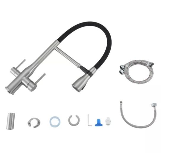 Змішувач для кухні Gappo з виходом для питної води, з гнучким виливом G4399-75 | Зображення 4