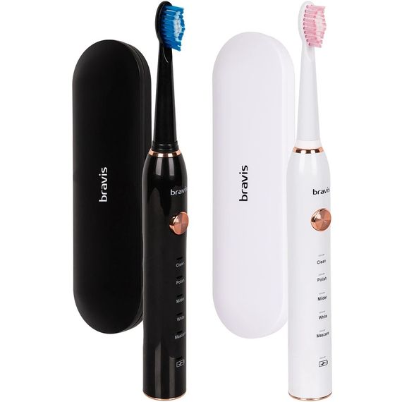Набір електричних зубних щіток Bravis Travel Family 5 в 1 (XM-801White + XM-801Black) | Зображення 4