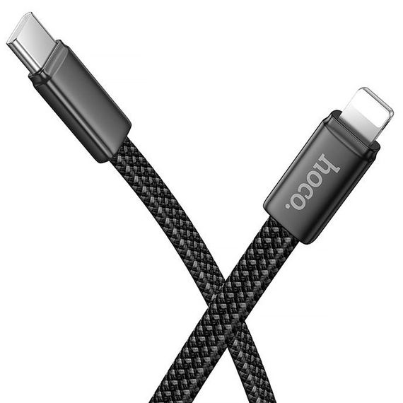 Дата кабель Hoco X125 Exceso Type-C to Lightning 30W (1m) Black | Зображення 3