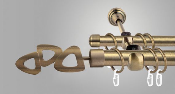 Карниз для штор дворядний металевий 25 мм, Лілет (комплект) 240 див.