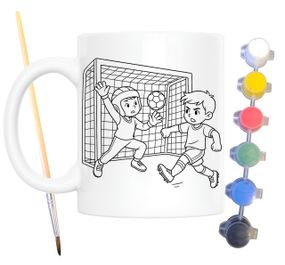 Набор для творчества кружка раскраска Футбол 330 мл белая (КР0108)