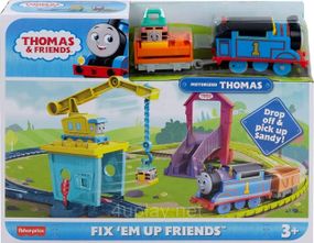 Паровозик Томас и друзья. Железная дорога Карли и Сэнди. Fisher-Price Thomas & Friends Fix 'Em Up Friends