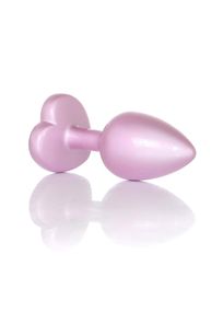 Анальна пробка - Jewellery Pearl Pink Heart Plug Clear S