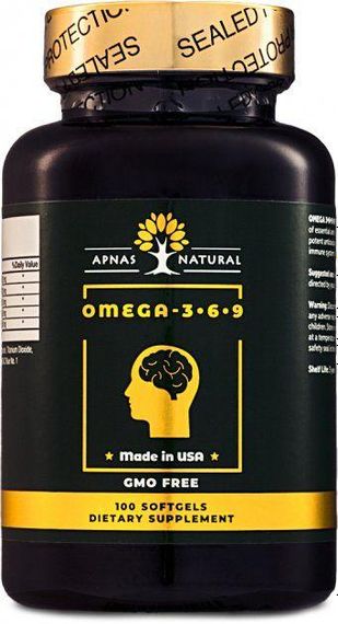 Омега-3-6-9 риб&#039;ячий жир, Оmega-3-6-9, Apnas Natural, 100 капсул
