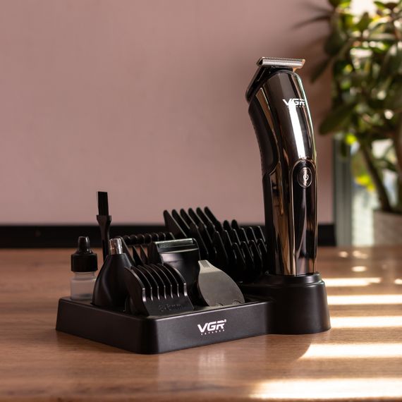 Набор для стрижки волос 5 в 1 машинка, триммер и бритва Vgr V-107 | Зображення 8